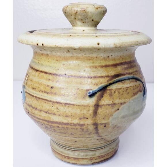 NICK JOERLING POTTERY Handmade Stoneware Honey Jar w/ Lid *Minor Flaw - Picture 3 of 12